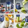 Small Electric Juicer 6 Blades Portable Juicer Cup Juicer Fruit Juice Cup Automatic Smoothie Blender Ice CrushCup