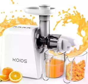 KOIOS Upgraded Juicer Machines, Cold Press Juicer, Slow Masticating Juicers with Two Speed Modes, Juicer Extractor