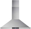 30/36 inch Range Hood 700CFM Wall Mount Stainless Steel Touch Control 3-speed Stove Vent