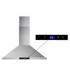 30/36 inch Range Hood 700CFM Wall Mount Stainless Steel Touch Control 3-speed Stove Vent