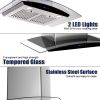 30 inch Wall Mounted Range Hood 700CFM Tempered Glass Touch Panel Control Vented LEDs